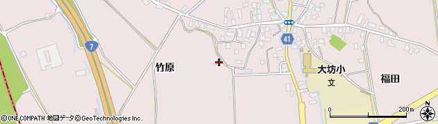 青森県平川市大坊竹原周辺の地図