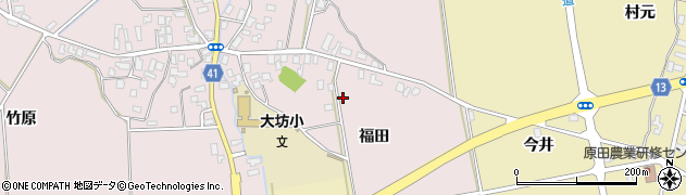 青森県平川市大坊（福田）周辺の地図