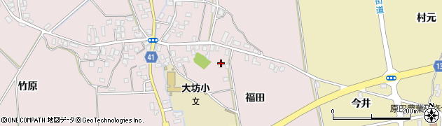 青森県平川市大坊福田16周辺の地図
