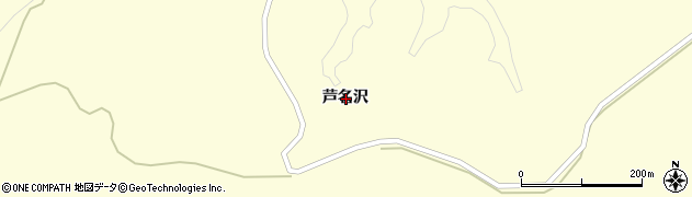青森県十和田市沢田芦名沢周辺の地図