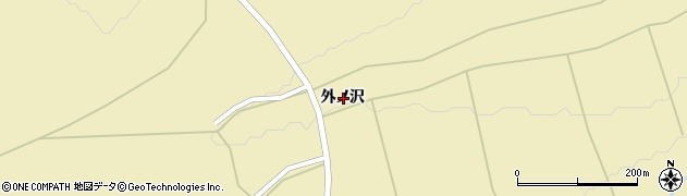 青森県十和田市切田外ノ沢周辺の地図