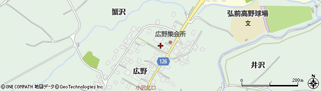 青森県弘前市小沢広野143周辺の地図