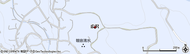青森県平川市広船広沢周辺の地図