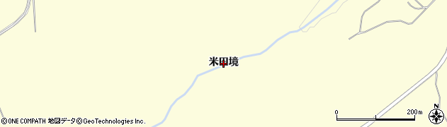 青森県十和田市藤島（米田境）周辺の地図