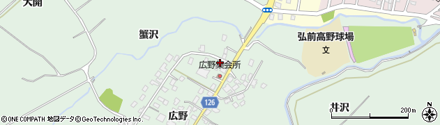 青森県弘前市小沢広野146周辺の地図