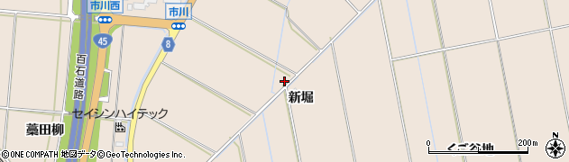 青森県八戸市市川町（新堀）周辺の地図