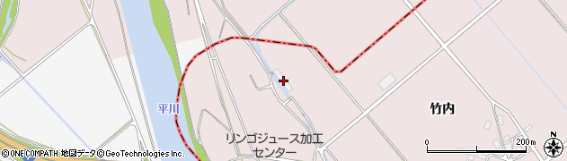 青森県平川市大坊竹内191周辺の地図