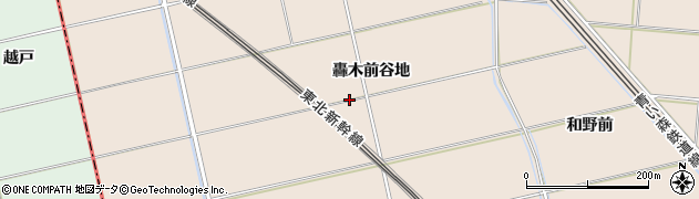 青森県八戸市市川町（轟木前谷地）周辺の地図