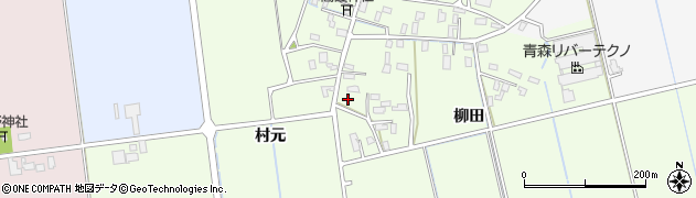 青森県平川市石郷村元90周辺の地図