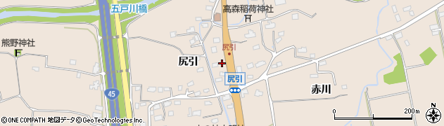 青森県八戸市市川町尻引71周辺の地図