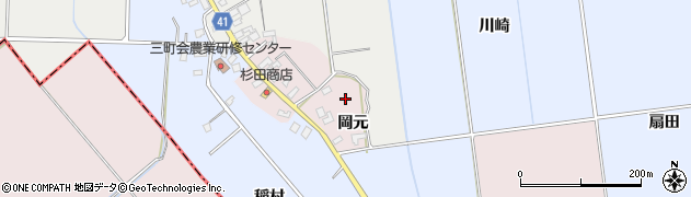 青森県平川市石畑（岡元）周辺の地図