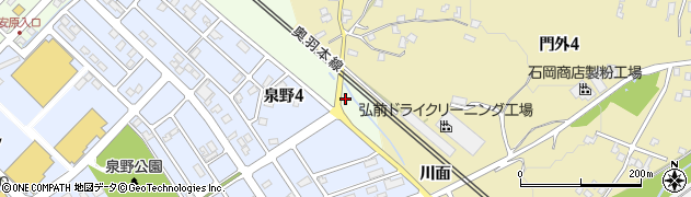青森県弘前市大清水（下広野）周辺の地図