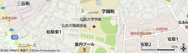 青森県弘前市学園町2周辺の地図