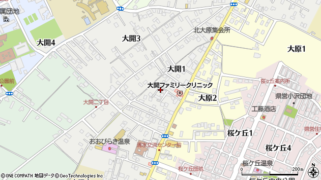 〒036-8247 青森県弘前市大開の地図