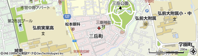 青森県弘前市三岳町周辺の地図
