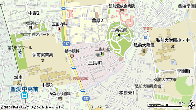 〒036-8153 青森県弘前市三岳町の地図