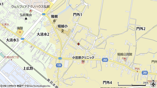 〒036-8111 青森県弘前市門外の地図