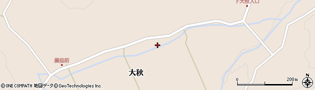 青森県西目屋村（中津軽郡）大秋周辺の地図