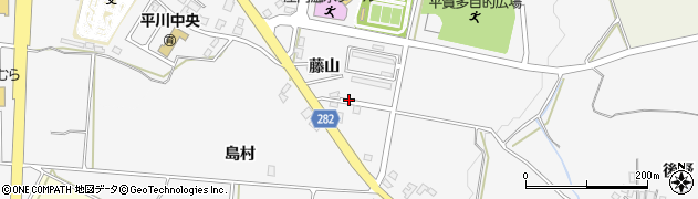青森県平川市新館藤山周辺の地図