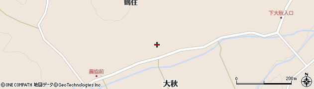 青森県西目屋村（中津軽郡）大秋（鶴住）周辺の地図