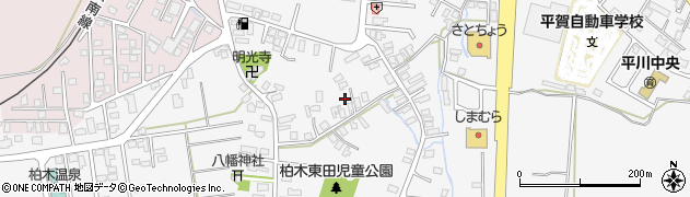 青森県平川市柏木町周辺の地図