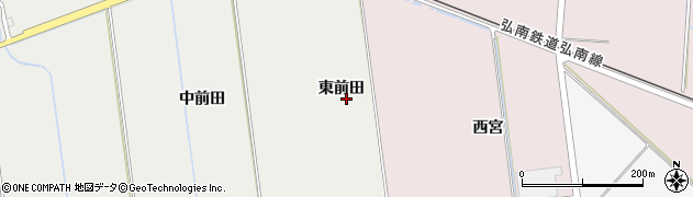 青森県平川市館田（東前田）周辺の地図