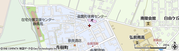 青森県弘前市金属町周辺の地図