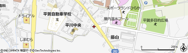 青森県平川市新館藤山19周辺の地図