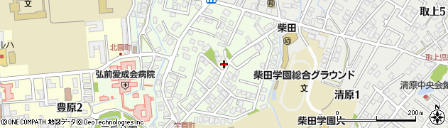 青森県弘前市北園2丁目周辺の地図