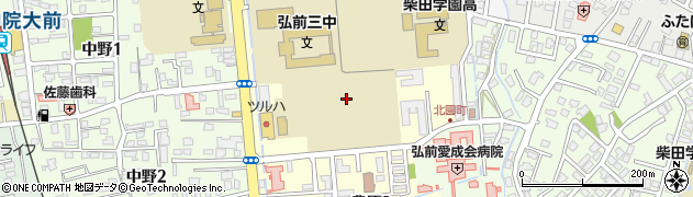 青森県弘前市豊原周辺の地図