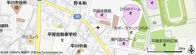 青森県平川市新館藤山20周辺の地図
