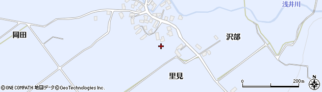 青森県平川市尾崎（里見）周辺の地図