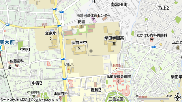 〒036-8154 青森県弘前市豊原の地図