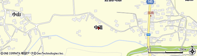 青森県十和田市藤島中道周辺の地図