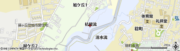 青森県弘前市清水富田桔梗流周辺の地図