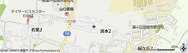 青森県弘前市清水周辺の地図