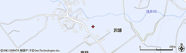 青森県平川市尾崎沢部周辺の地図
