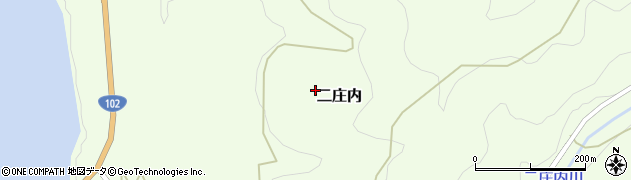 青森県黒石市二庄内周辺の地図