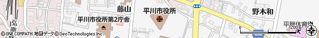 青森県平川市周辺の地図
