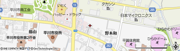 青森県平川市新館野木和5周辺の地図