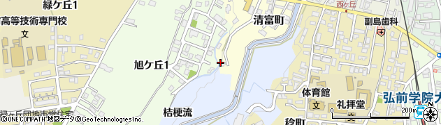 青森県弘前市清富町4周辺の地図