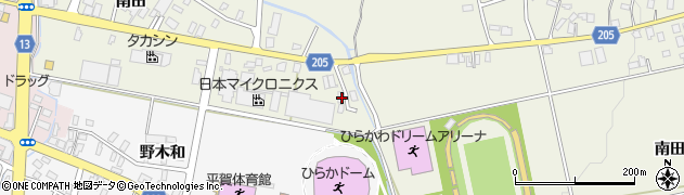 青森県平川市町居南田152周辺の地図
