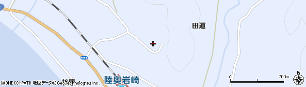 青森県深浦町（西津軽郡）岩崎（田道）周辺の地図