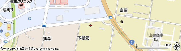 青森県弘前市門外下松元周辺の地図