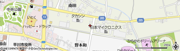 青森県平川市町居南田574周辺の地図