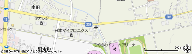青森県平川市町居南田151周辺の地図