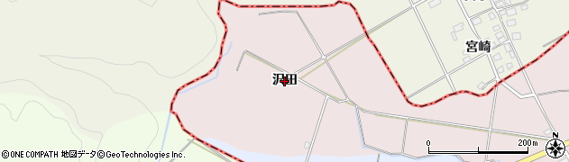 青森県弘前市中畑（沢田）周辺の地図