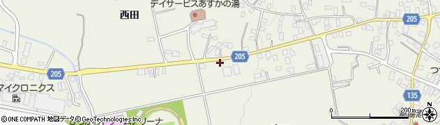 青森県平川市町居南田83周辺の地図