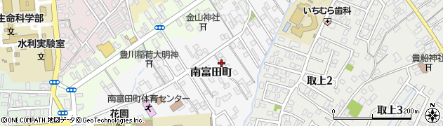青森県弘前市南富田町周辺の地図