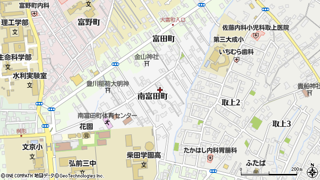 〒036-8172 青森県弘前市南富田町の地図